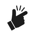 ItÃ¢â¬â¢s simple - finger snap icon in flat style. Easy icon. Finger snapping click flick hand gesture - vector Royalty Free Stock Photo